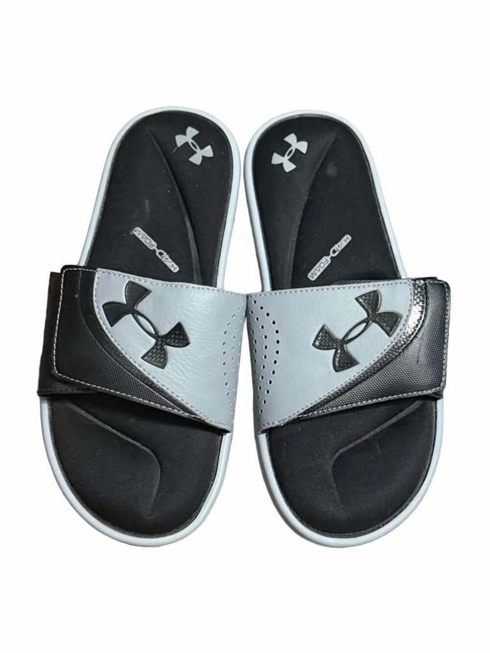 Under Armour Ignite VI Slides Size 8 Black Steel